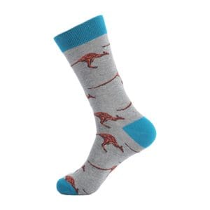 Grey & Blue Kangaroo Socks
