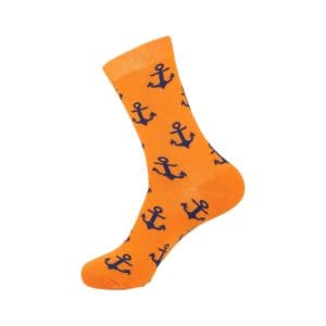 Orange Anchor Socks