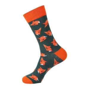Orange & Grey Dog Socks