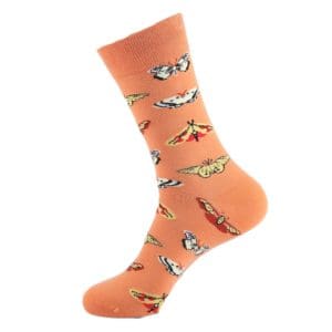 Orange Moth Socks