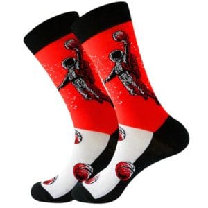 Red Astronaut Basketball Socks