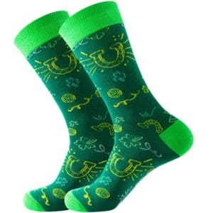 Green Lucky Horseshoe Socks