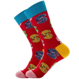 Red & Blue Money Socks