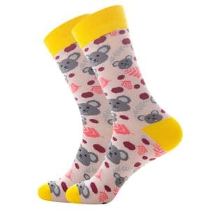 Pink & Yellow Koala Socks