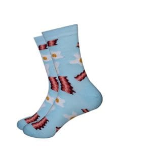 Blue Bacon & Egg Socks
