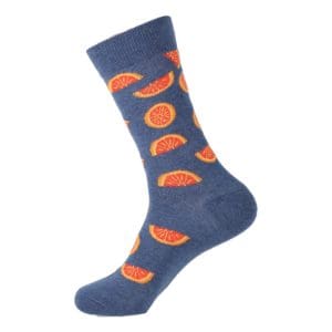 Blue Orange Fruit Socks