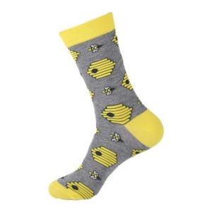 Grey Bee Hive Socks