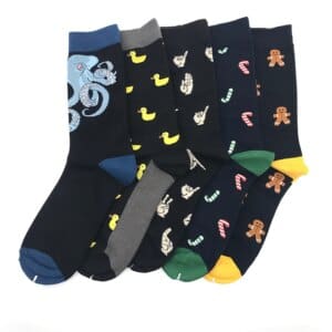 Whimsical Walk - Men's Novelty Icon Crew Socks Collection