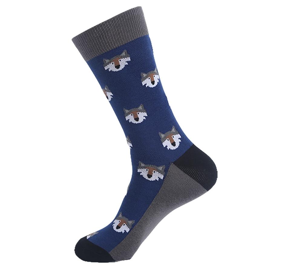 Blue & Grey Wolf Socks | Sock Infusions