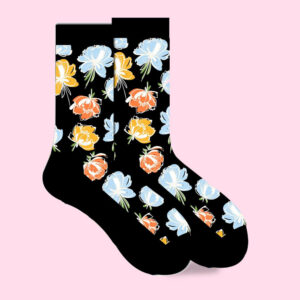 Bold Floral Socks – Colorful Flower Socks for Bright Days