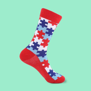 Puzzle Piece Socks – Colorful Fun for Your Feet