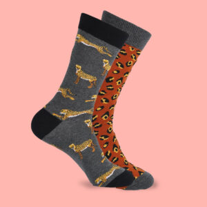 Cheetah Odd Socks | Fiercely Fun and Mismatched Safari Style