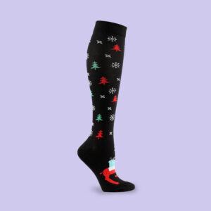Christmas Tree & Gift Compression Knee-High Socks