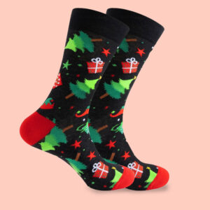 Christmas Trees & Gifts Socks | Fun Holiday Design