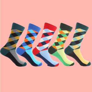 Colorful Argyle Socks Pack – Bold Patterns, Classic Style
