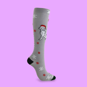 Dalmatian Christmas Compression Knee-High Socks