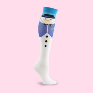 Snowman Compression Socks | Festive Knee-High Support Socks