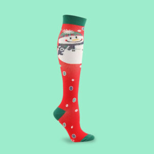 Festive Snowman Compression Knee-High Socks