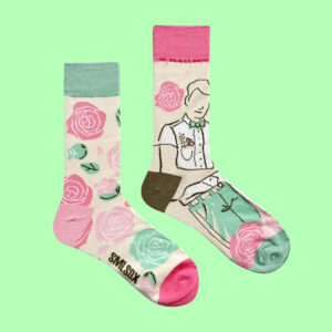Floral Romance Odd Socks with Vintage Love