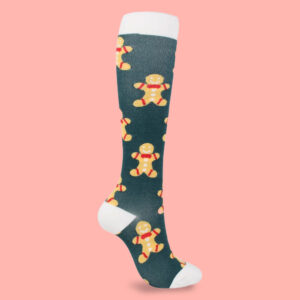 Gingerbread Man Compression Socks | Fun & Festive Knee-High Socks