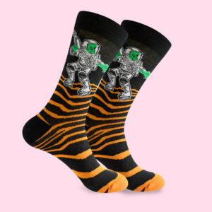 Green Alien Socks – Out-of-This-World Coolness with Funky Stripes