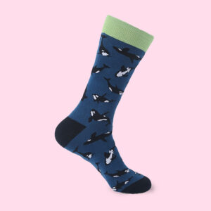 Whale of a Time Socks – Dive into Fun with Killer Whale Print