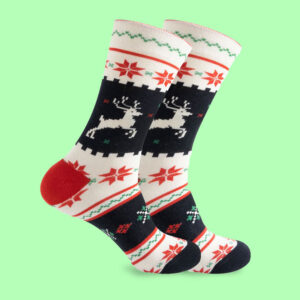 Nordic Reindeer Christmas Socks | Festive Winter Style