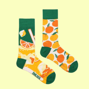 Orange and Juice Odd Socks | Refreshing Fun for Your Feet