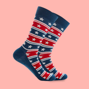 Patriotic Star Socks – Red, White, and Blue Style