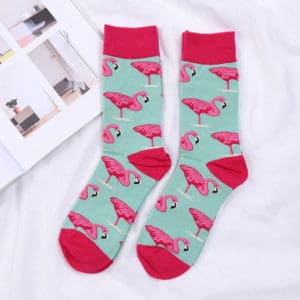 Flamingo Socks – Green & Red