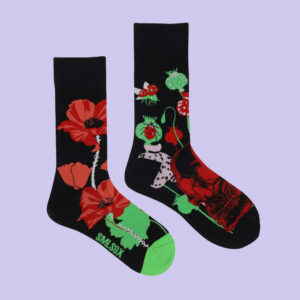 Poppy Skull Odd Socks | Bold Floral & Skull Mix