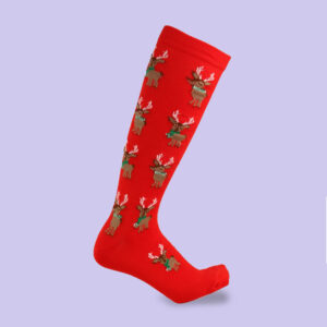 Reindeer Compression Knee-High Socks