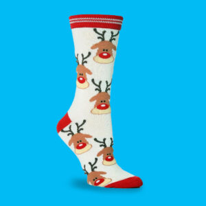 Rudolph Reindeer Christmas Socks