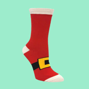 Santa Belt Christmas Socks