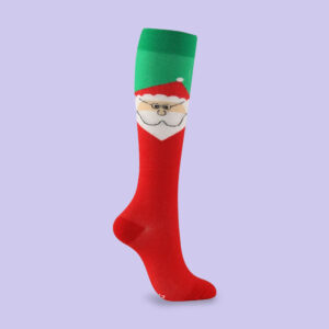 Santa Compression Socks | Festive Knee-High Support Socks