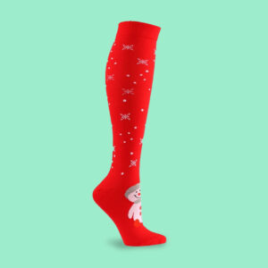 Snowman & Snowflake Compression Socks | Festive Knee-High Support
