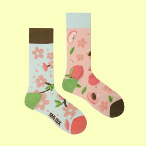 Peach Blossom Odd Socks for a Fresh and Fruity Look